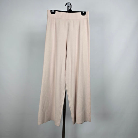Sioni Cream Knit Wide Leg Pants Size M