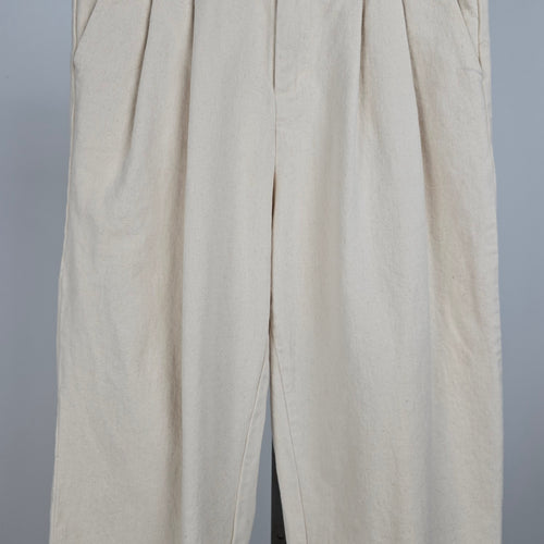 The Korner Cream Cotton High Rise Trouser Pants Size 4