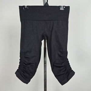 Lululemon In The Flow Crop II  Deep Coal Leggings Size 4