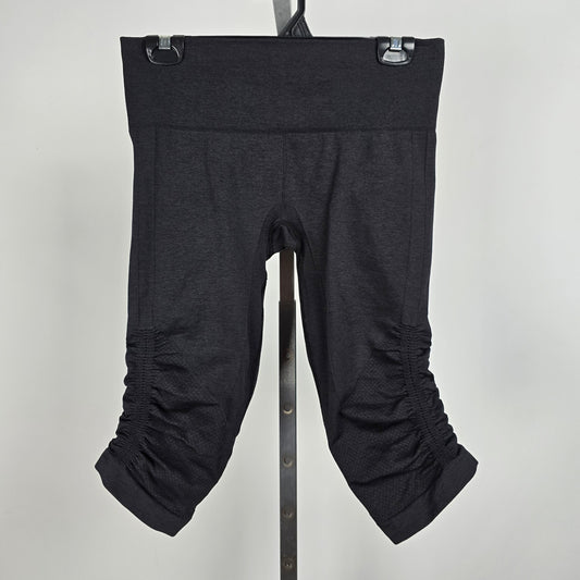 Lululemon In The Flow Crop II  Deep Coal Leggings Size 4