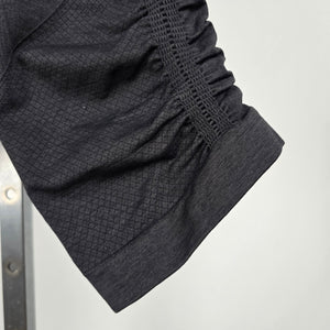 Lululemon In The Flow Crop II  Deep Coal Leggings Size 4