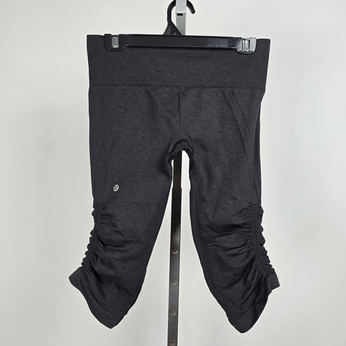 Lululemon In The Flow Crop II  Deep Coal Leggings Size 4