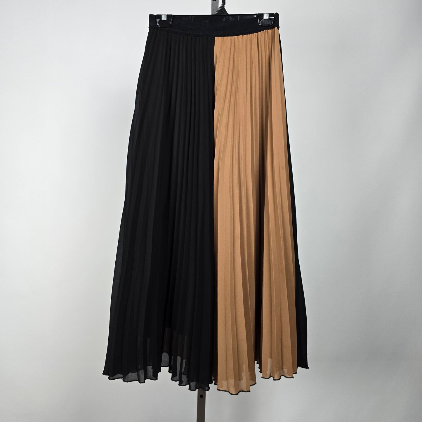 InWear Brown & Black Pleated Maxi Skirt Size 10