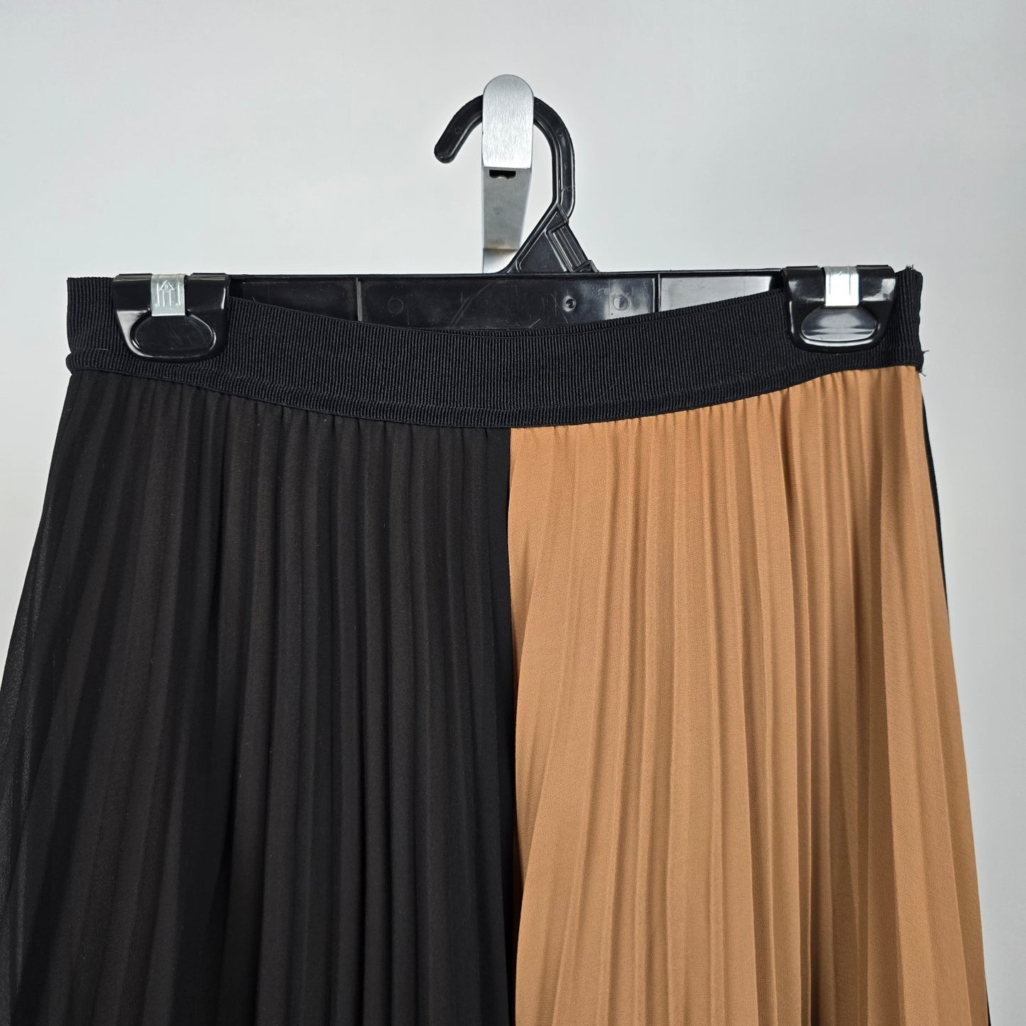 InWear Brown & Black Pleated Maxi Skirt Size 10