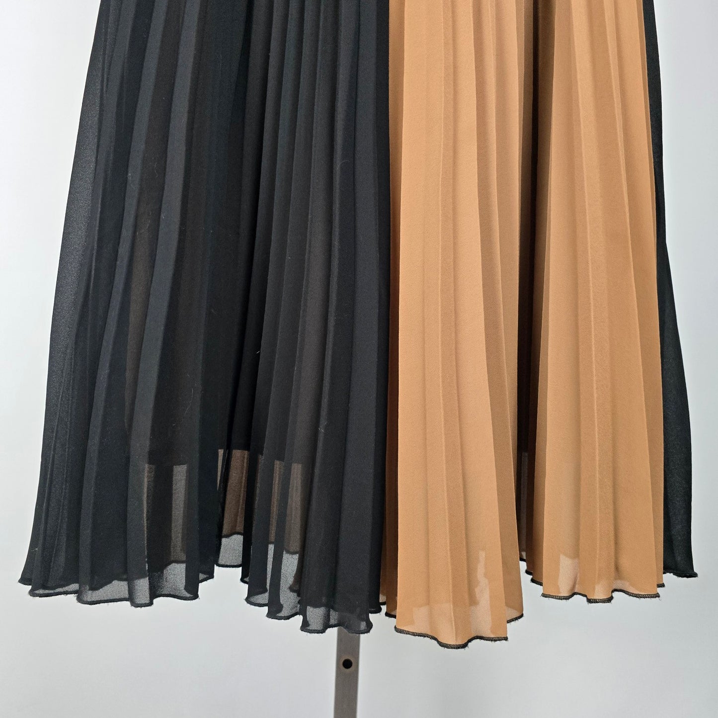 InWear Brown & Black Pleated Maxi Skirt Size 10