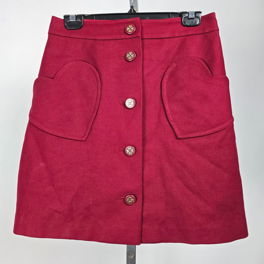 Kate Spade Red Spade Pocket Skirt Size 4