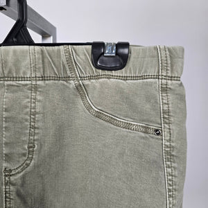 Charlie B Green Cotton Denim Min Skirt Size 10