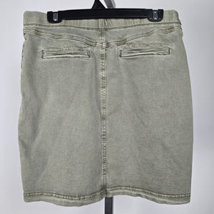 Charlie B Green Cotton Denim Min Skirt Size 10