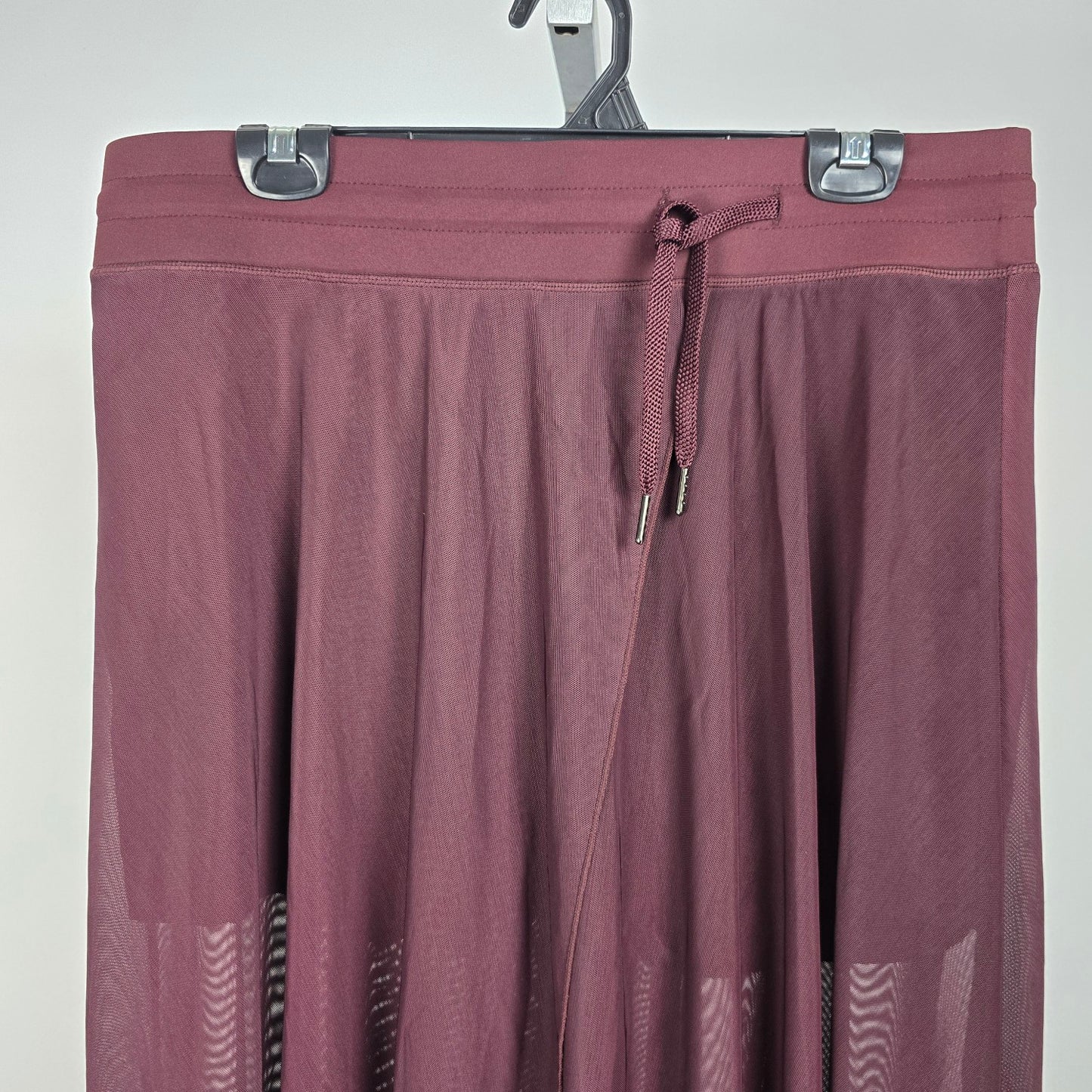 Purple Tulle Midi High Waist Flowy Skirt Over Shorts Size XL