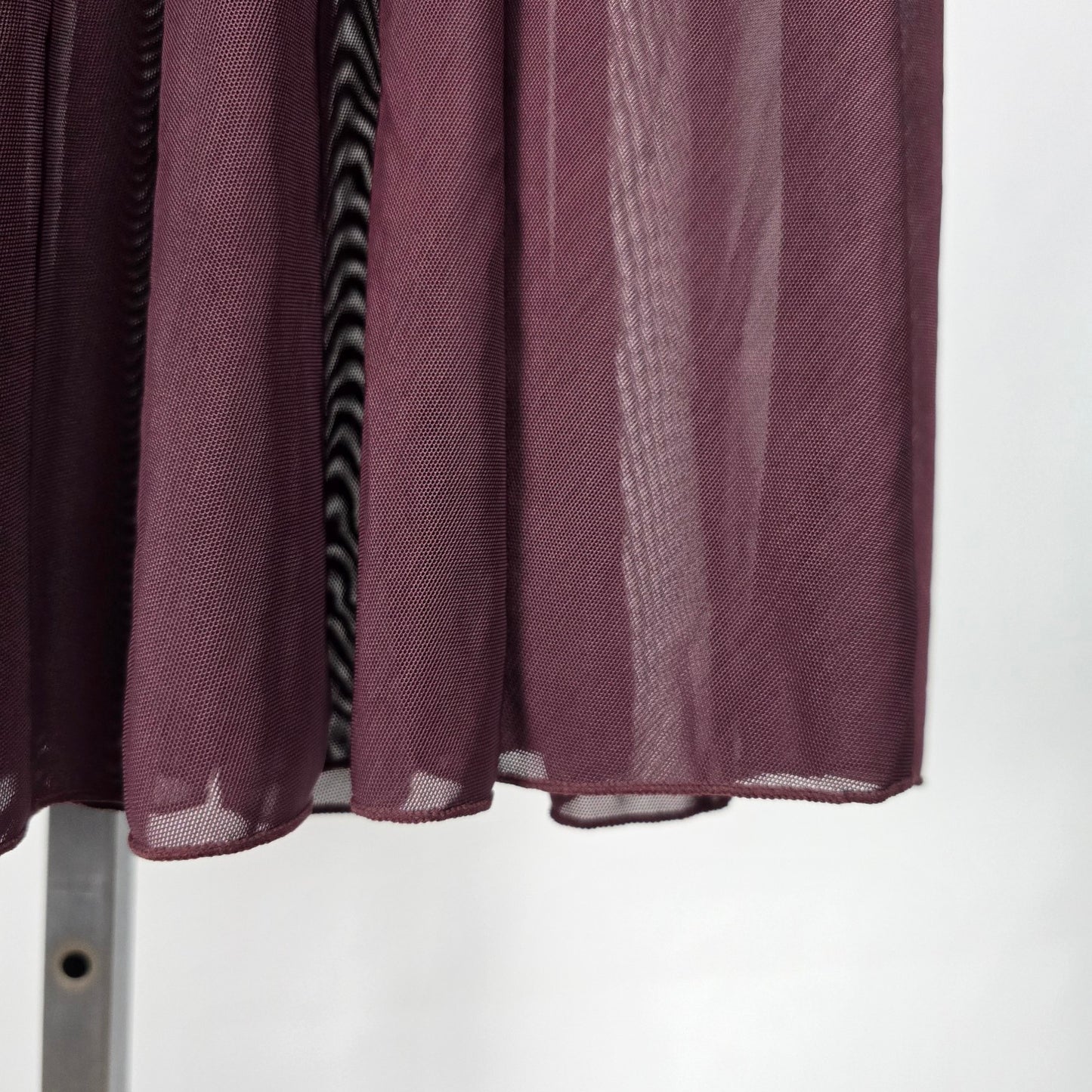Purple Tulle Midi High Waist Flowy Skirt Over Shorts Size XL