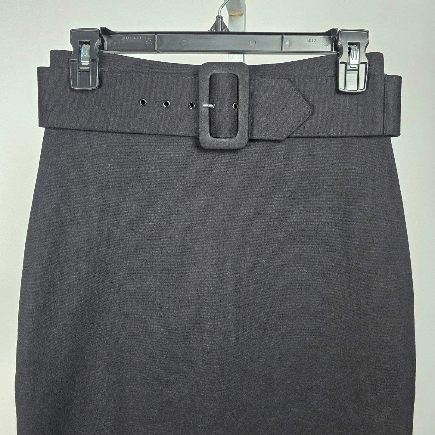 Le Chateau Black Belted Midi Pencil Skirt Size 5/6