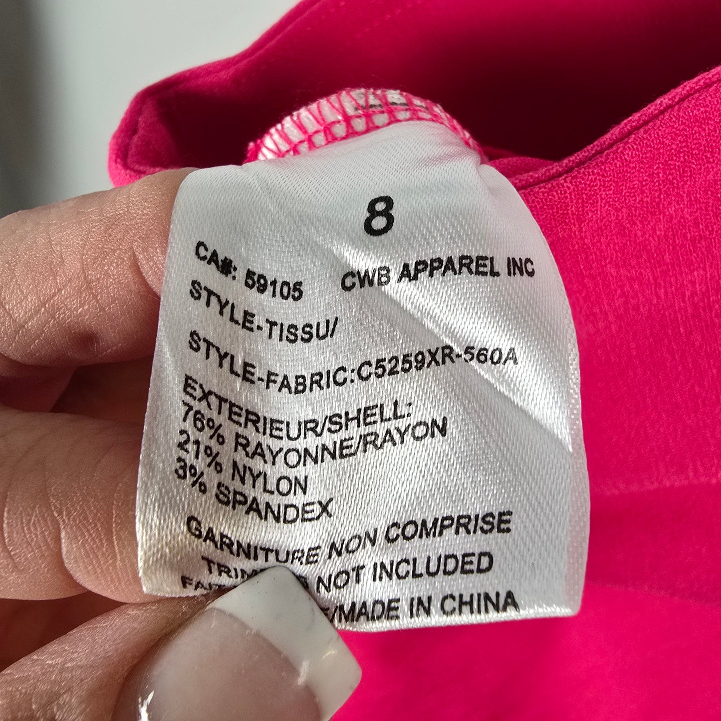 Charlie B Pink Capri Pants Size 8