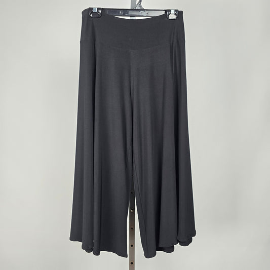 Sympli Black Jersey Wide Leg Coulotte Pants Size 10
