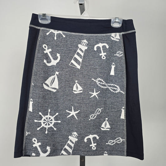 Dolcezza Blue Nautical Mini Skirt Size S