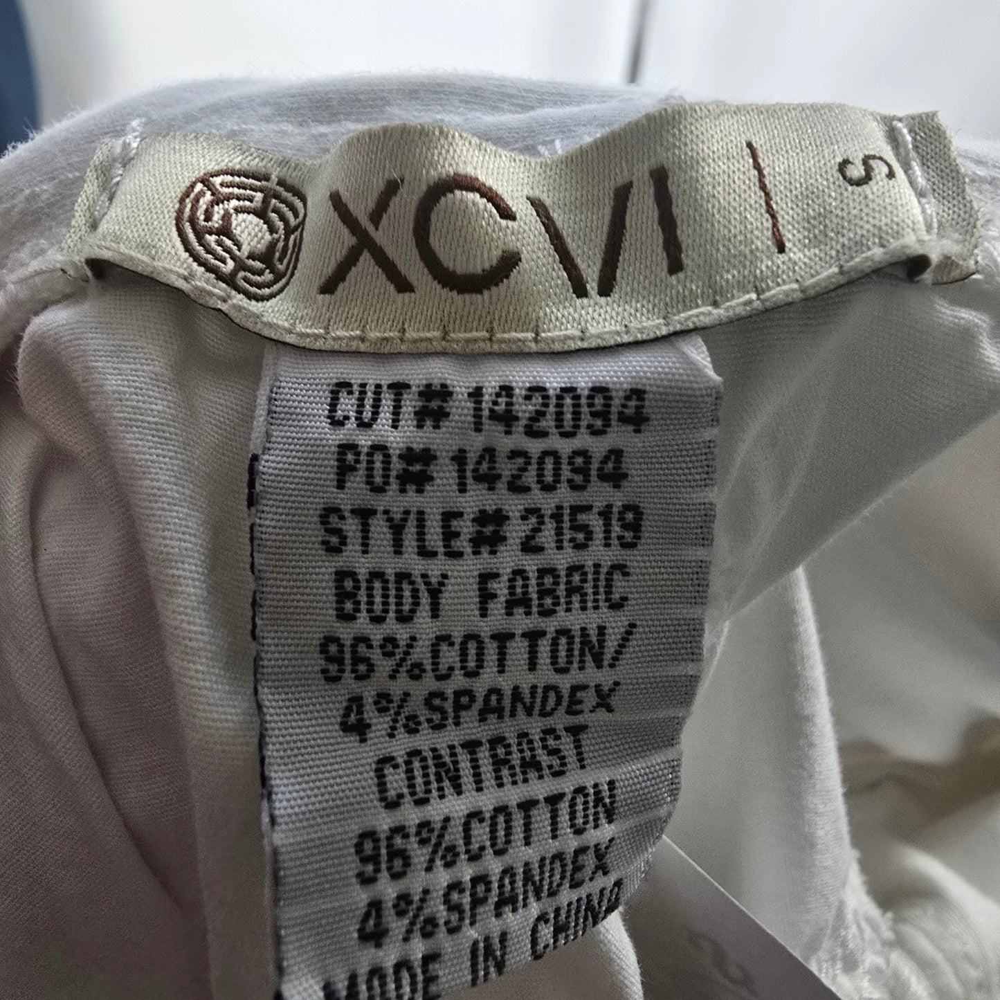 XCVI White Cotton Ruched Maxi Skirt Size S
