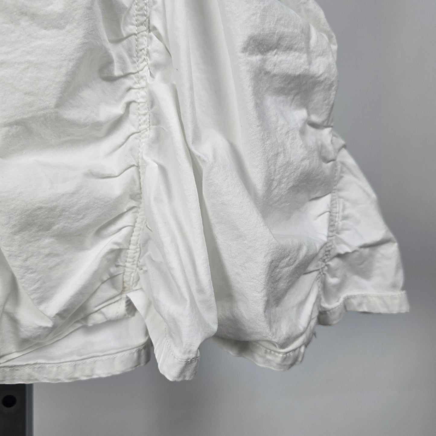 XCVI White Cotton Ruched Maxi Skirt Size S
