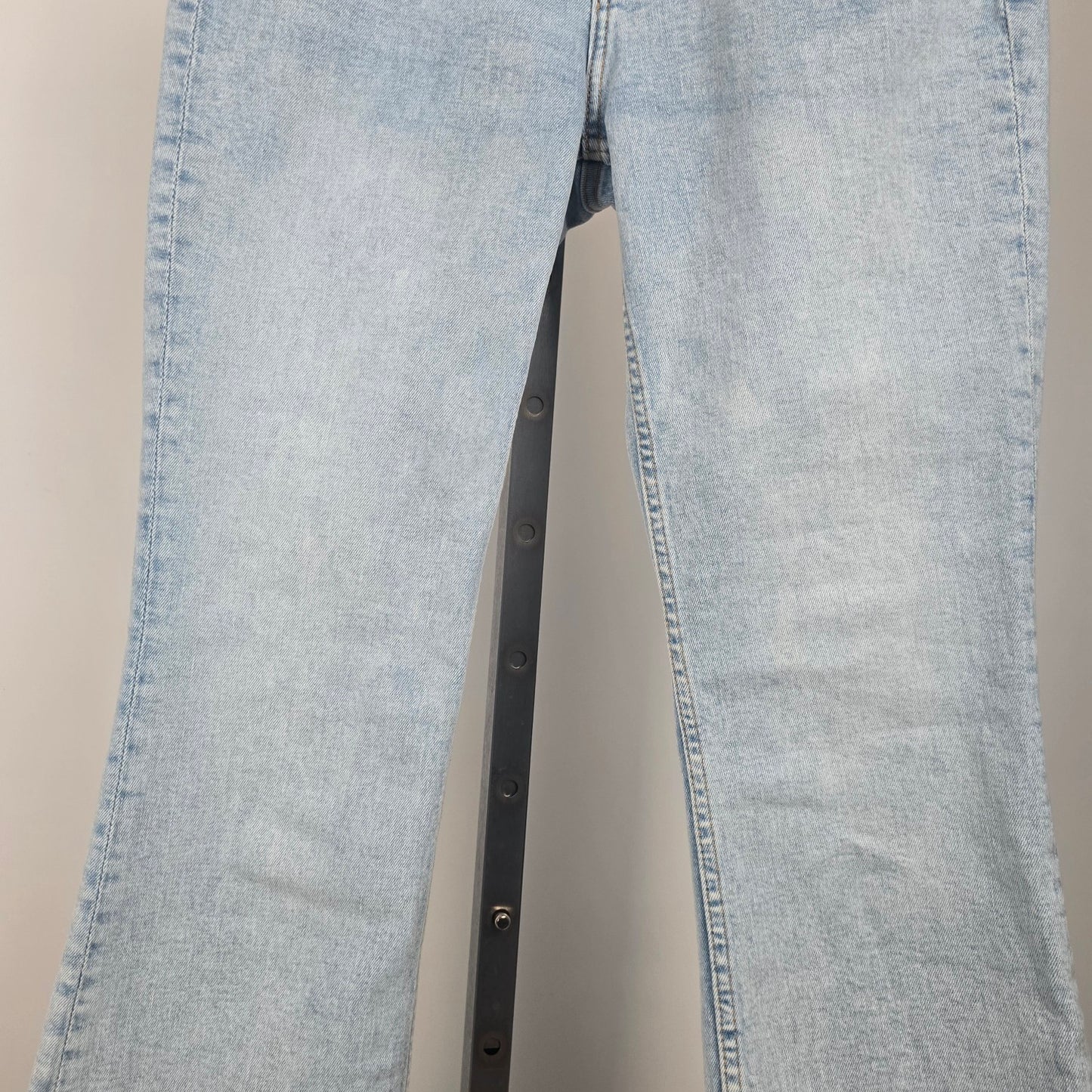 Zara Light Wash Cropped Flare Leg Jeans Size 10