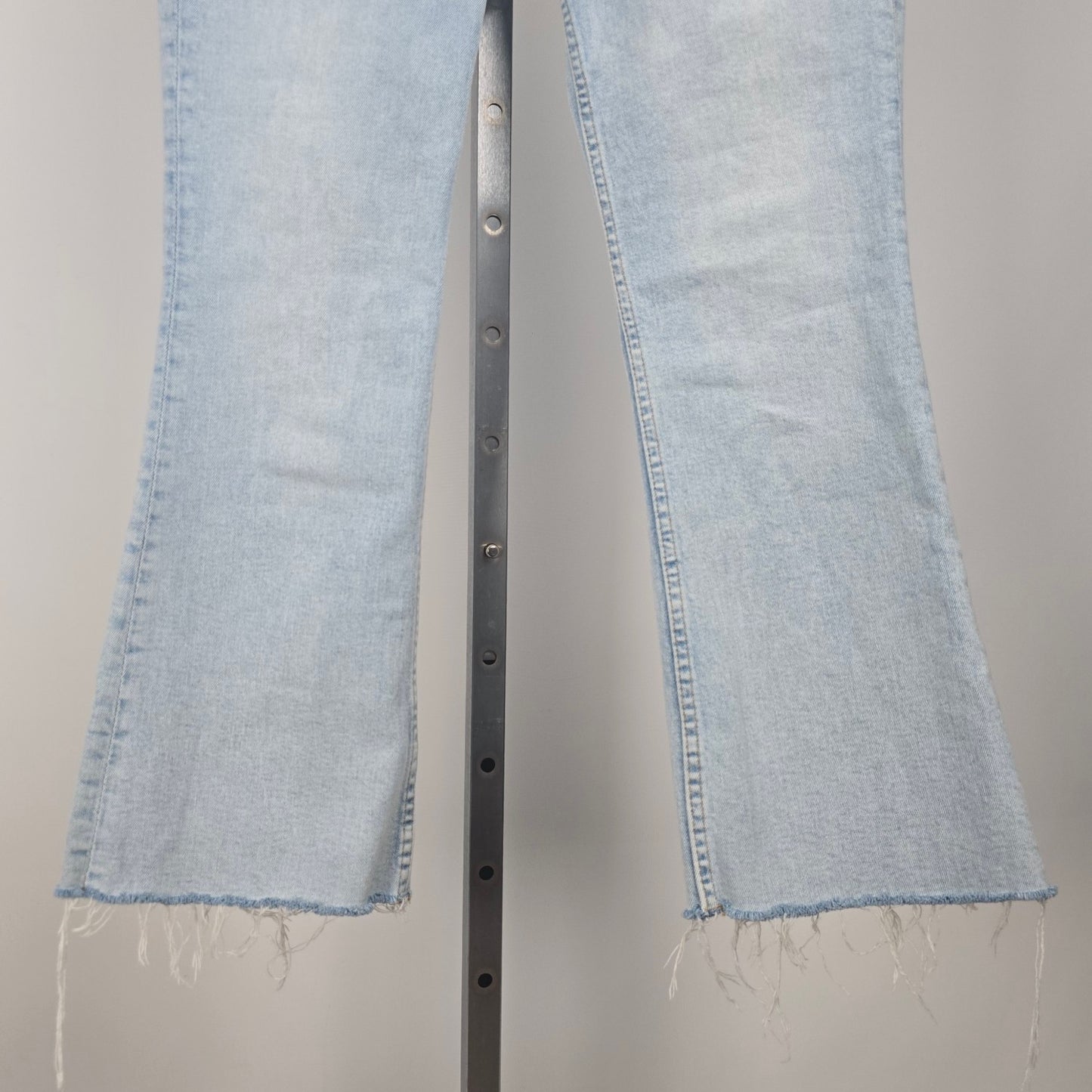 Zara Light Wash Cropped Flare Leg Jeans Size 10