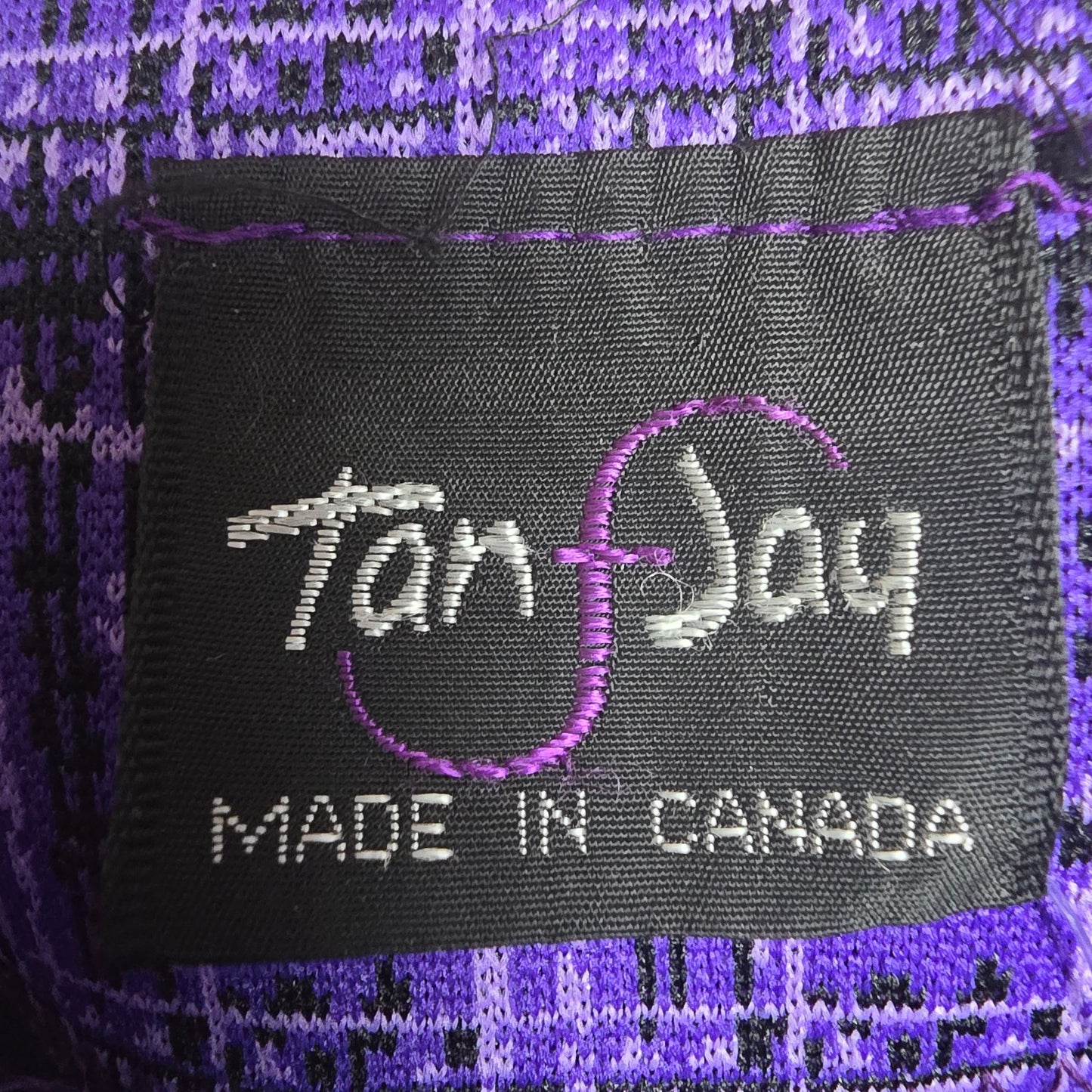 Vintage Tan Jay Purple Plaid Pleated Mini Skirt Size 8