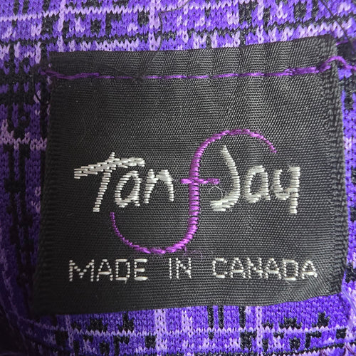 Vintage Tan Jay Purple Plaid Pleated Mini Skirt Size 8