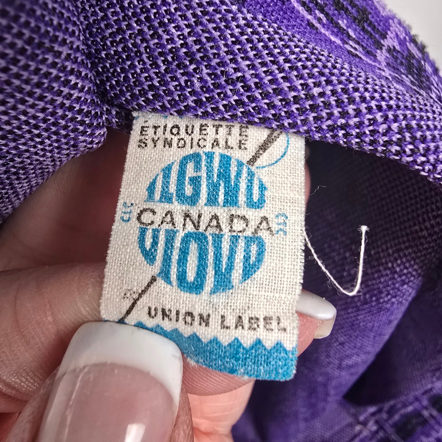 Vintage Tan Jay Purple Plaid Pleated Mini Skirt Size 8