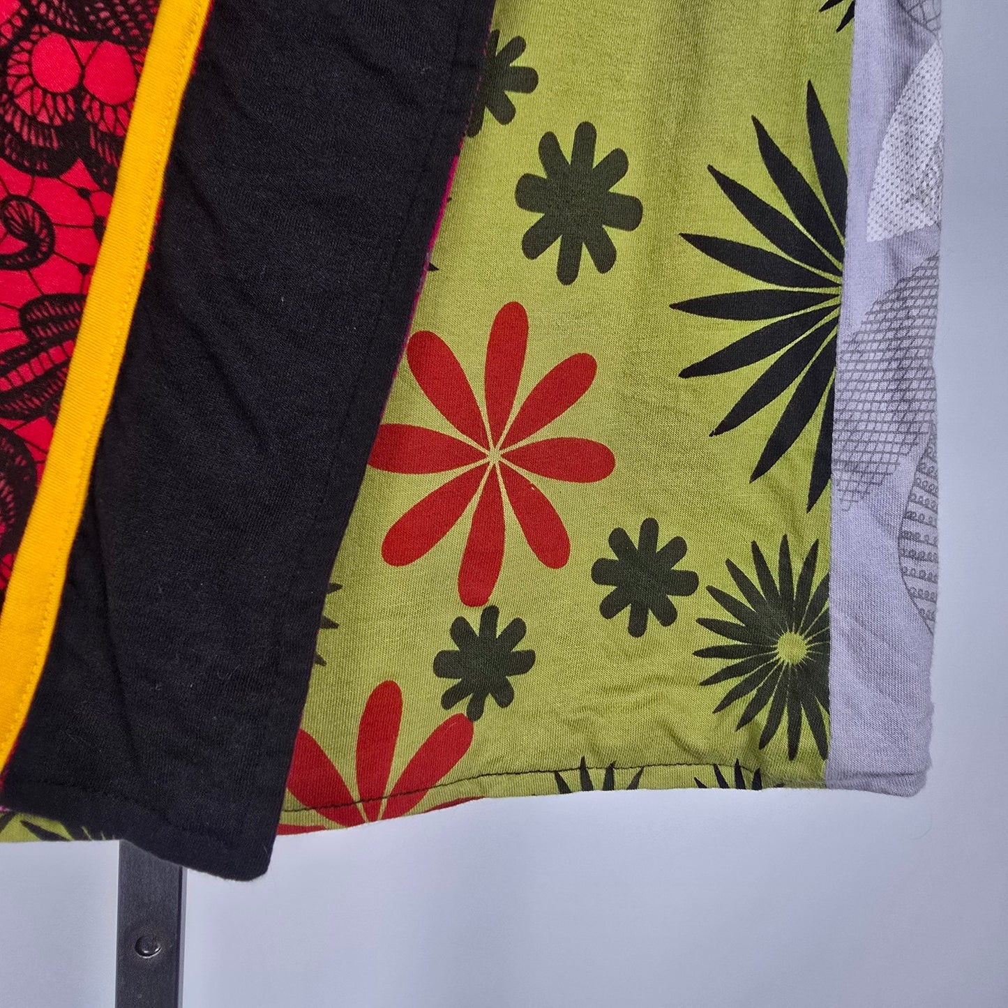 Caravan of Fools Cotton Colorful Floral Mini Skirt Size L