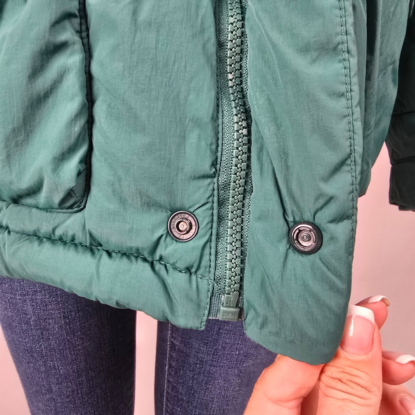 Gap Recycled Green Puffer Jacket Size XL
