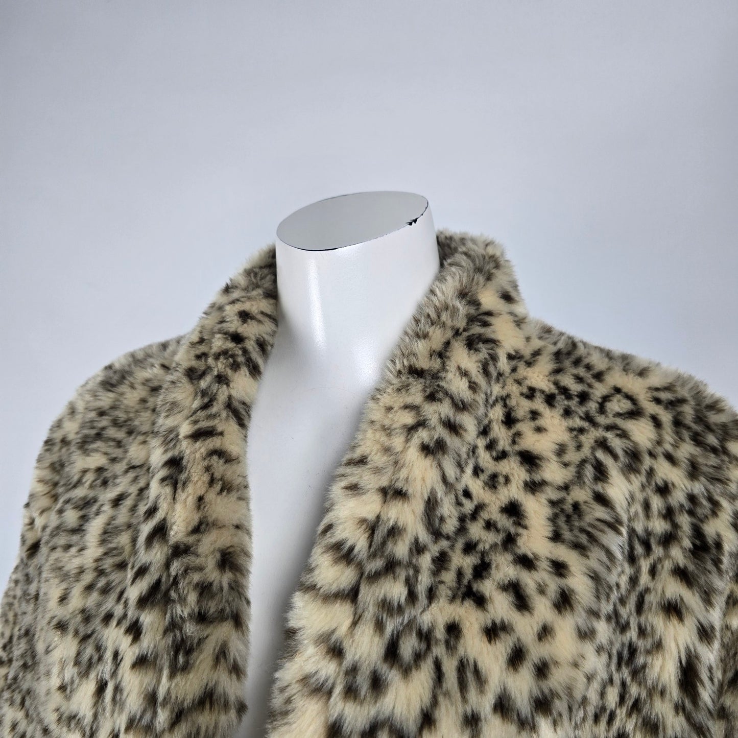 Banana Republic Animal Print Faux Fur Jacket Size XL