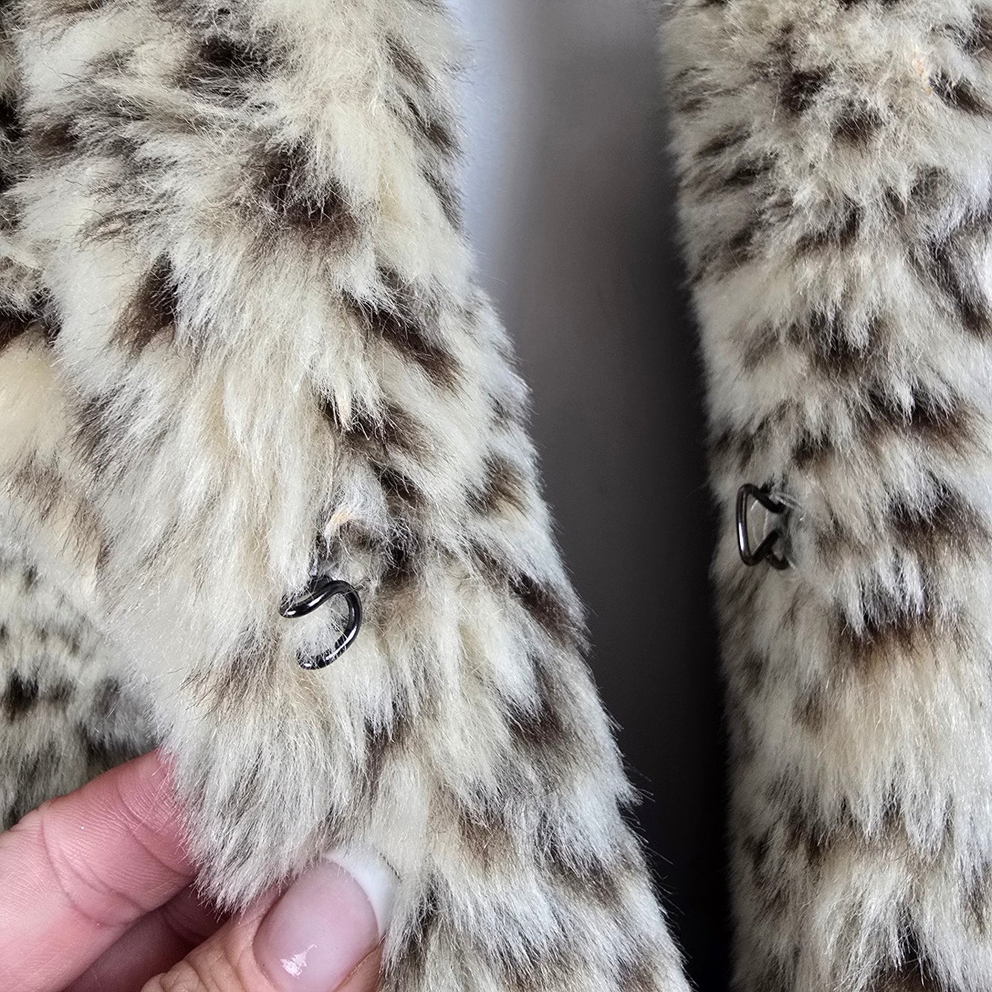 Banana Republic Animal Print Faux Fur Jacket Size XL