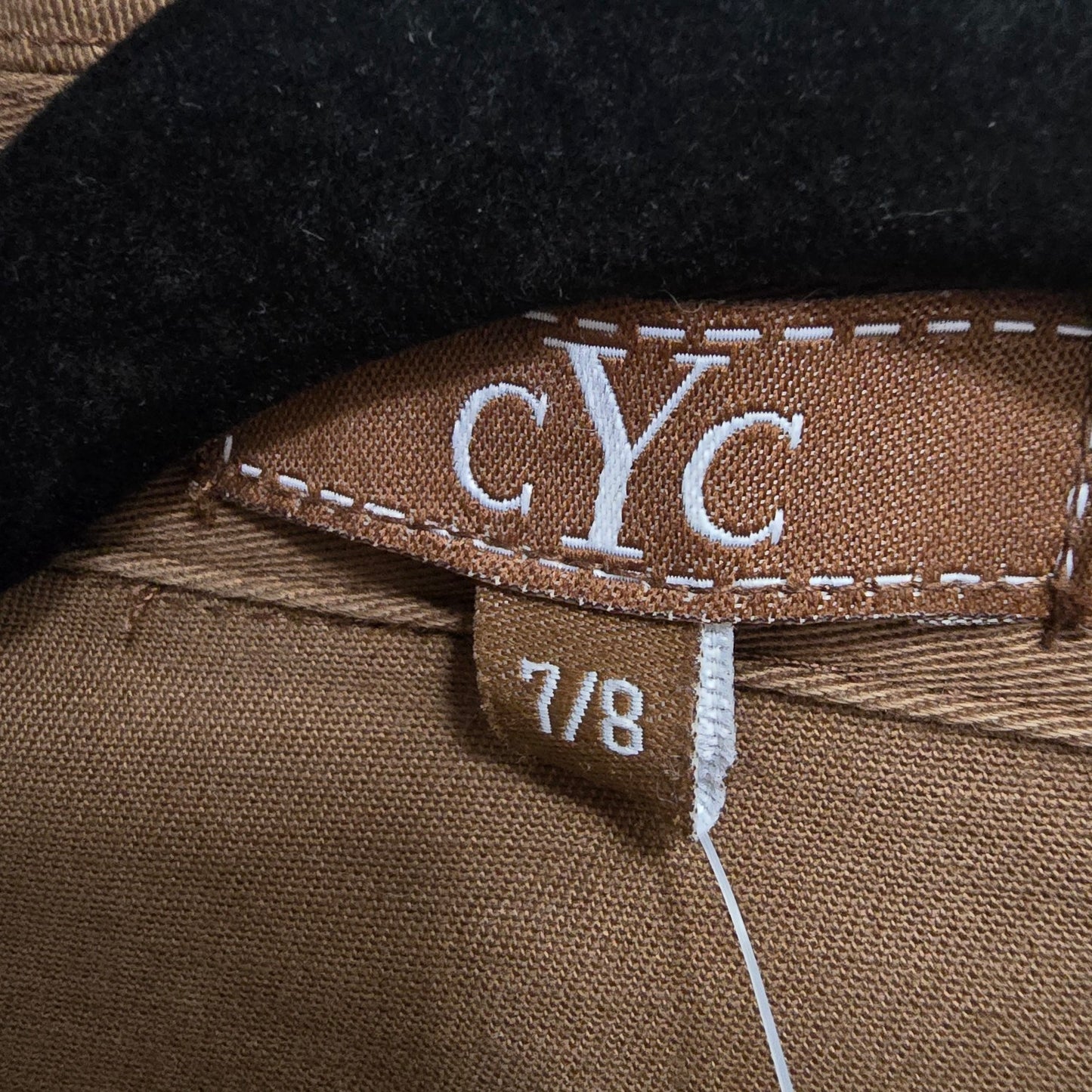 CYC Brown Cotton Snap Front Light Jacket Size 7/8