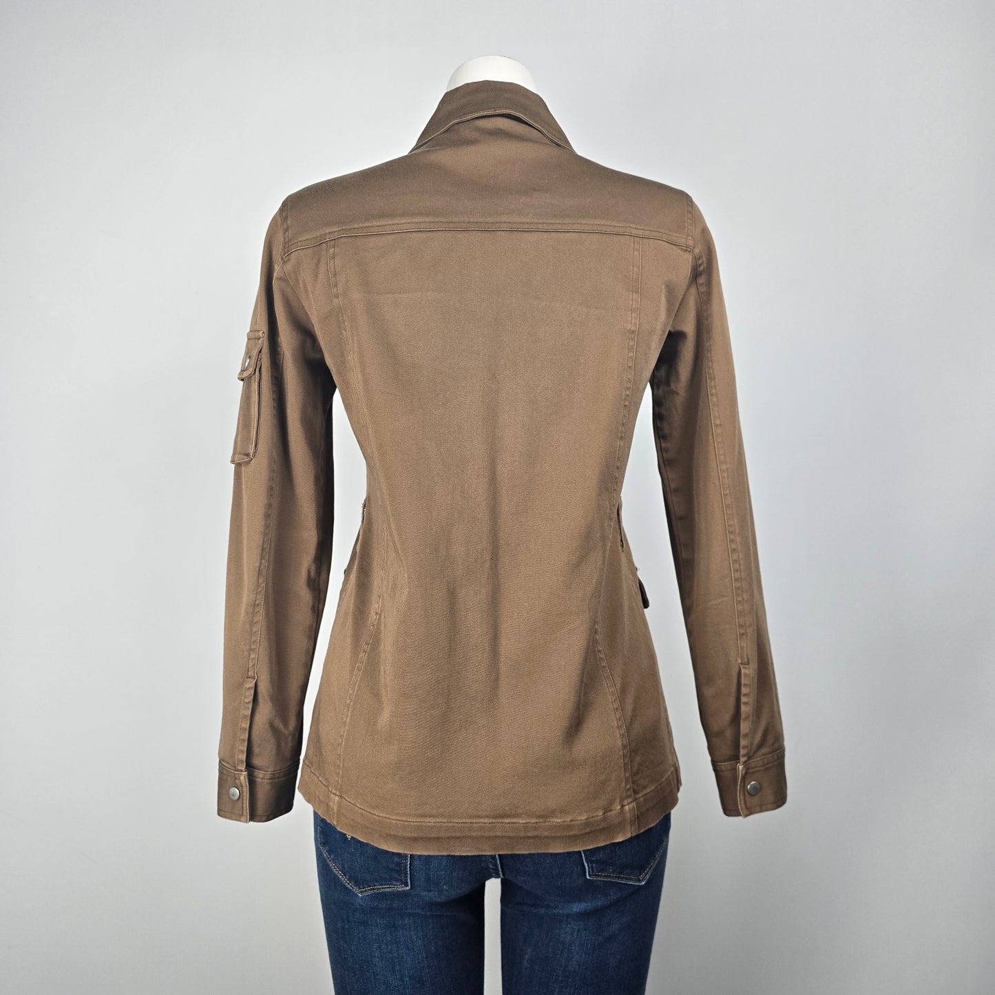 CYC Brown Cotton Snap Front Light Jacket Size 7/8