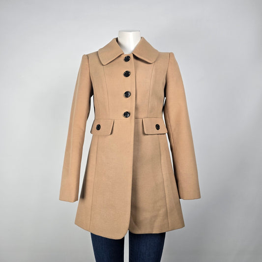 Mac & Jac Brown Button Up Pea Coat Size S