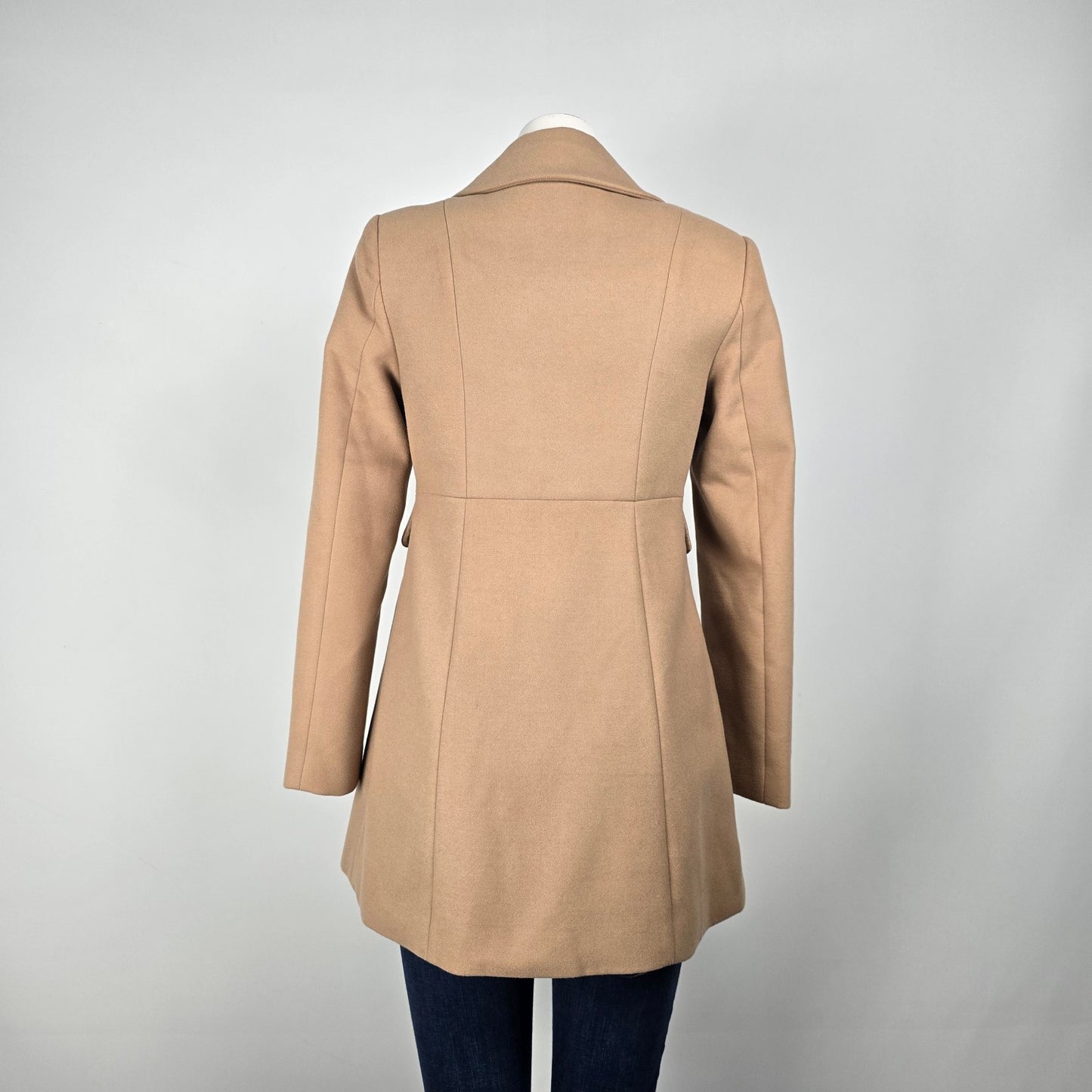 Mac & Jac Brown Button Up Pea Coat Size S
