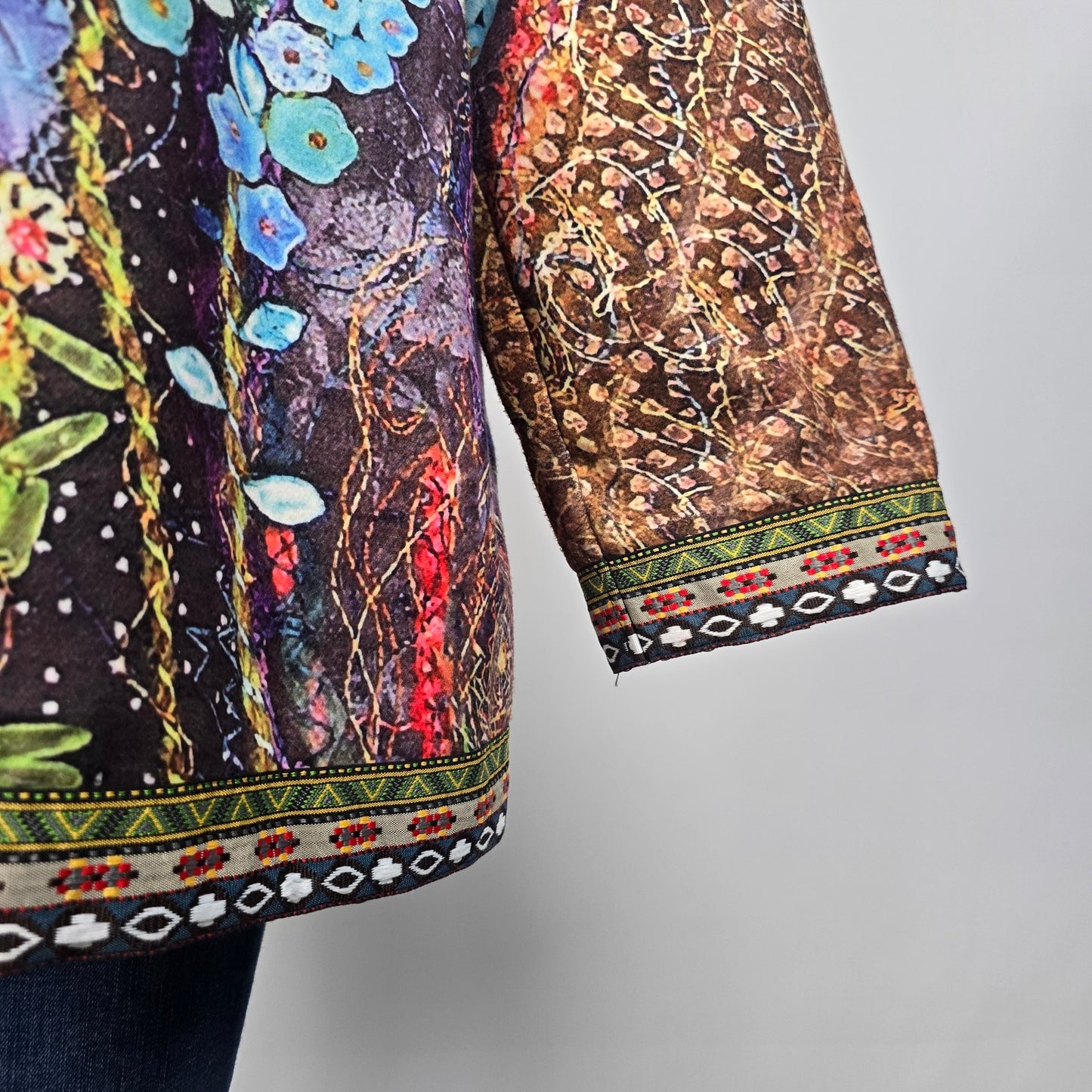 Just Fashion Now Bright Floral Print Jacket Size 3XL
