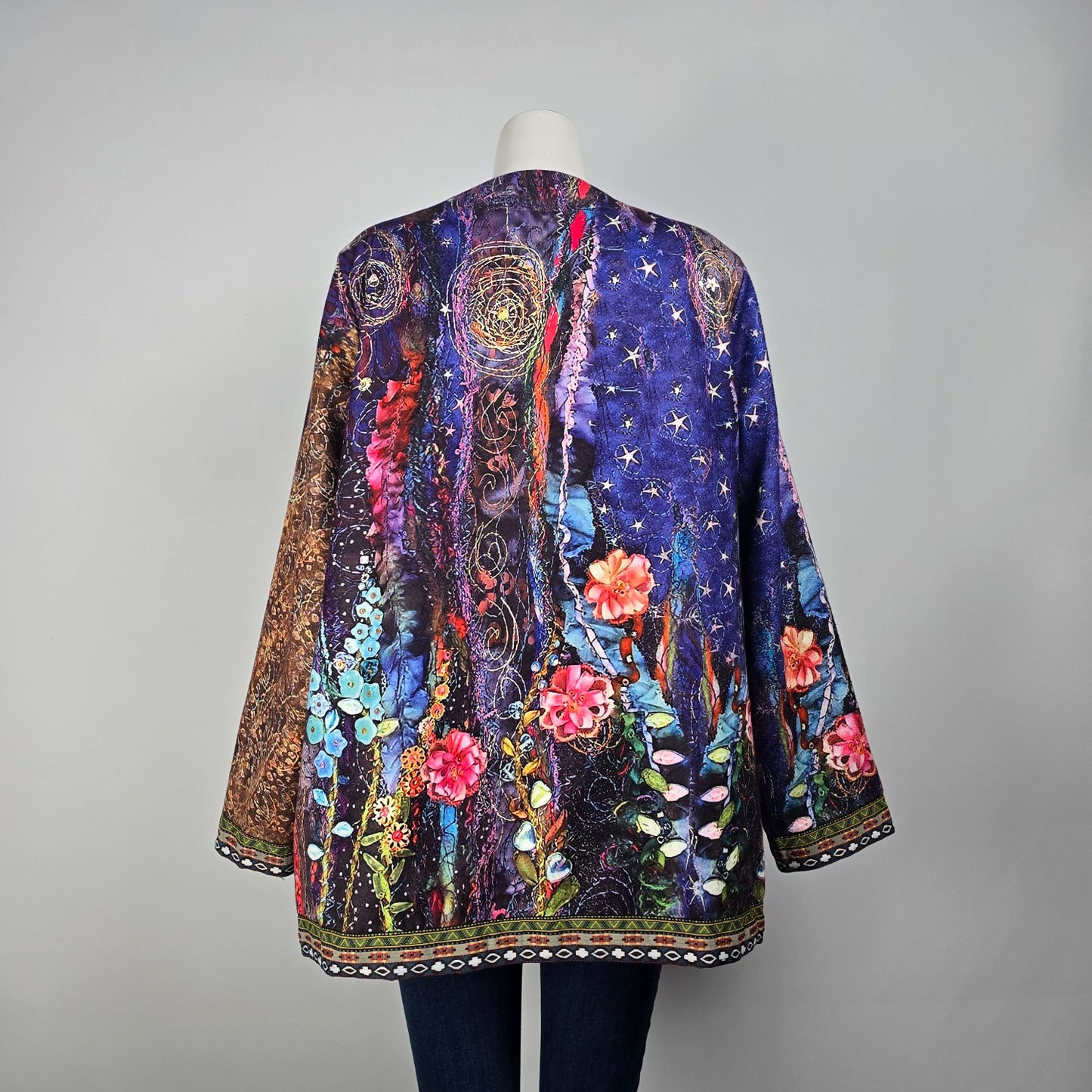 Just Fashion Now Bright Floral Print Jacket Size 3XL