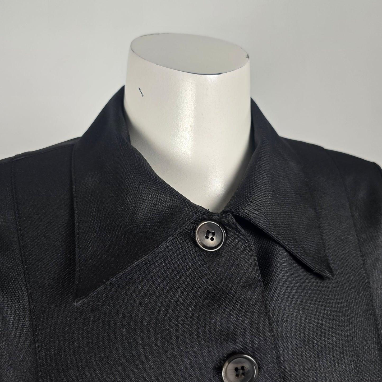 Vintage Wrapper Black Button Up Blazer Size 7/8