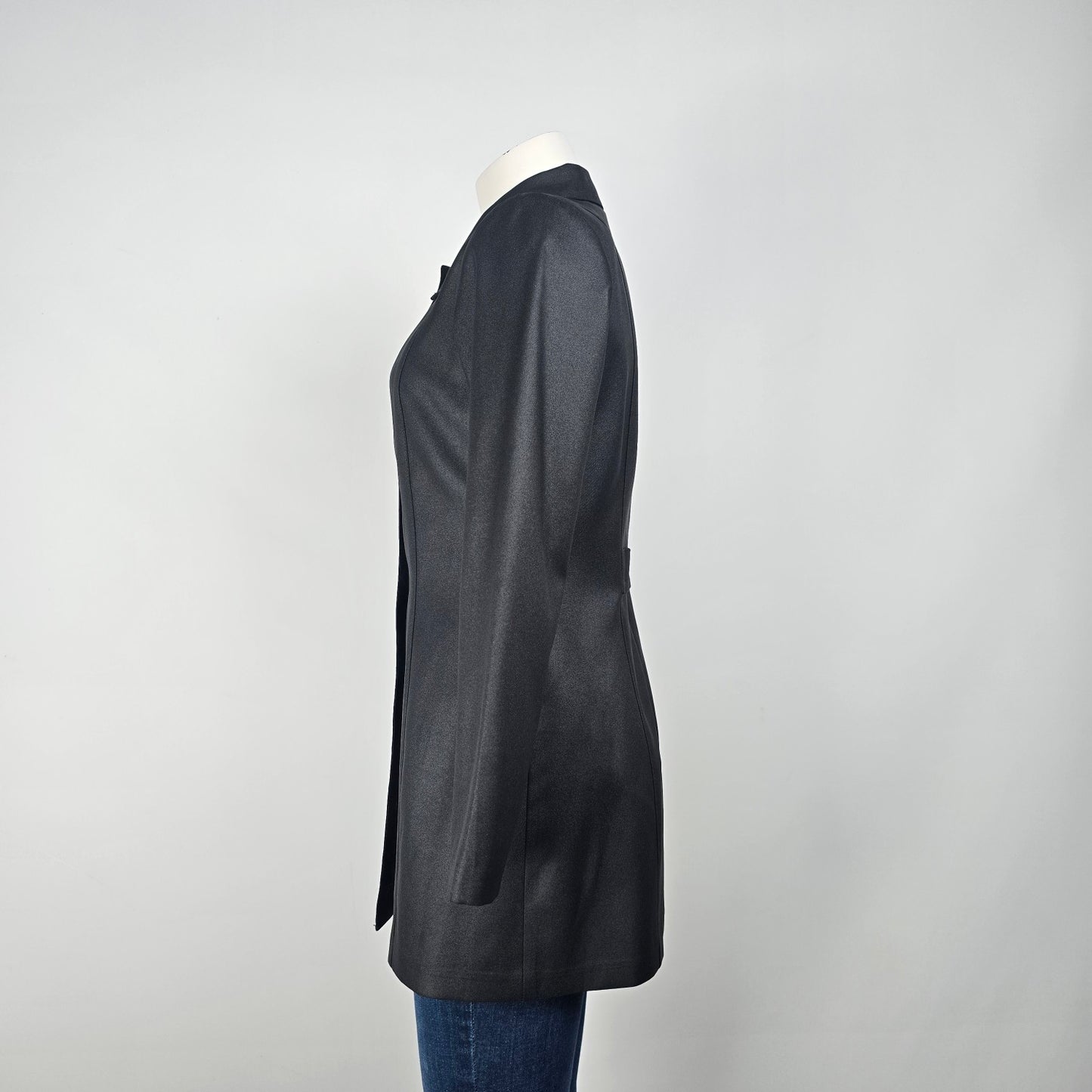 Vintage Wrapper Black Button Up Blazer Size 7/8