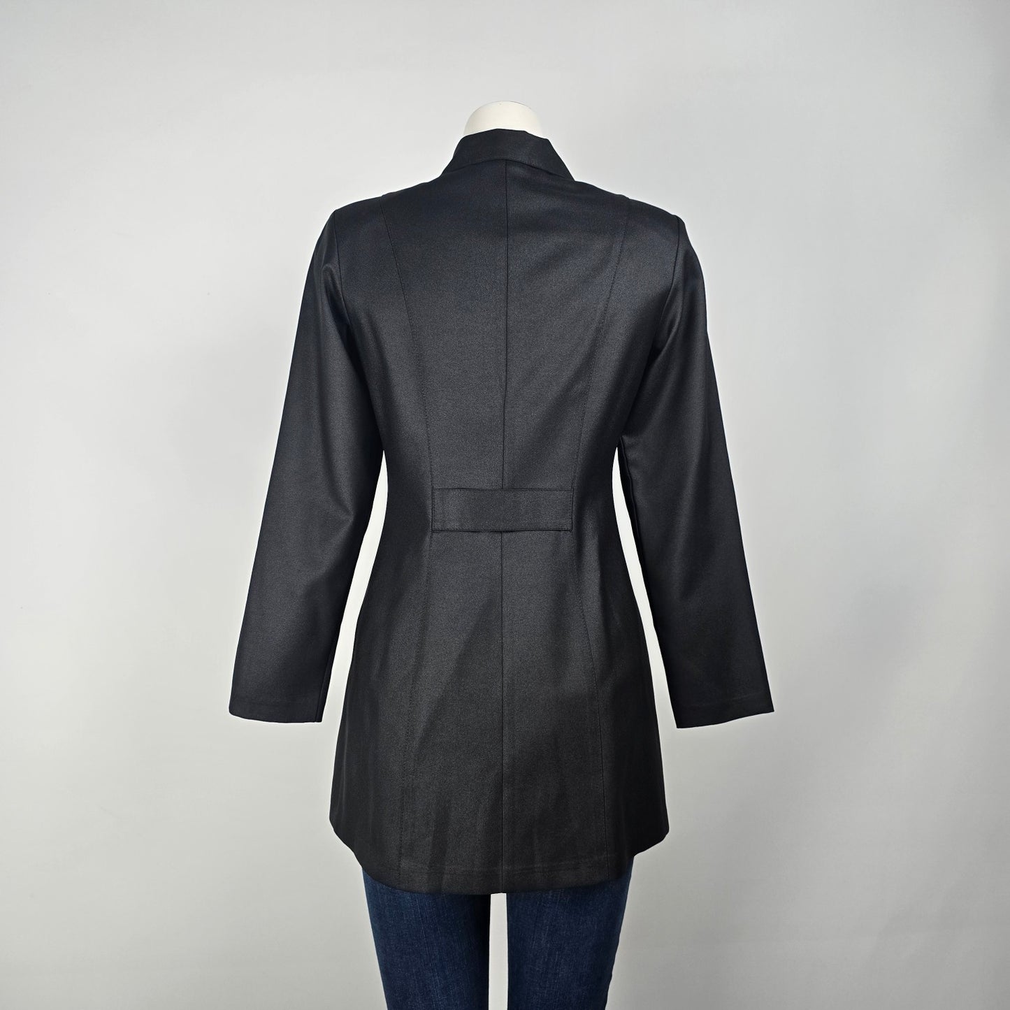 Vintage Wrapper Black Button Up Blazer Size 7/8