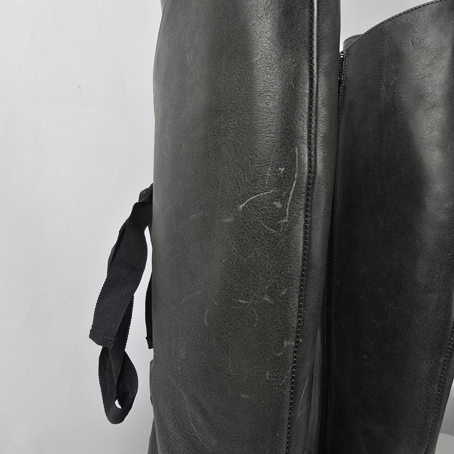 John Fluevog Grey Leather Prepare Compass Platform Lace-up Boots Size 10