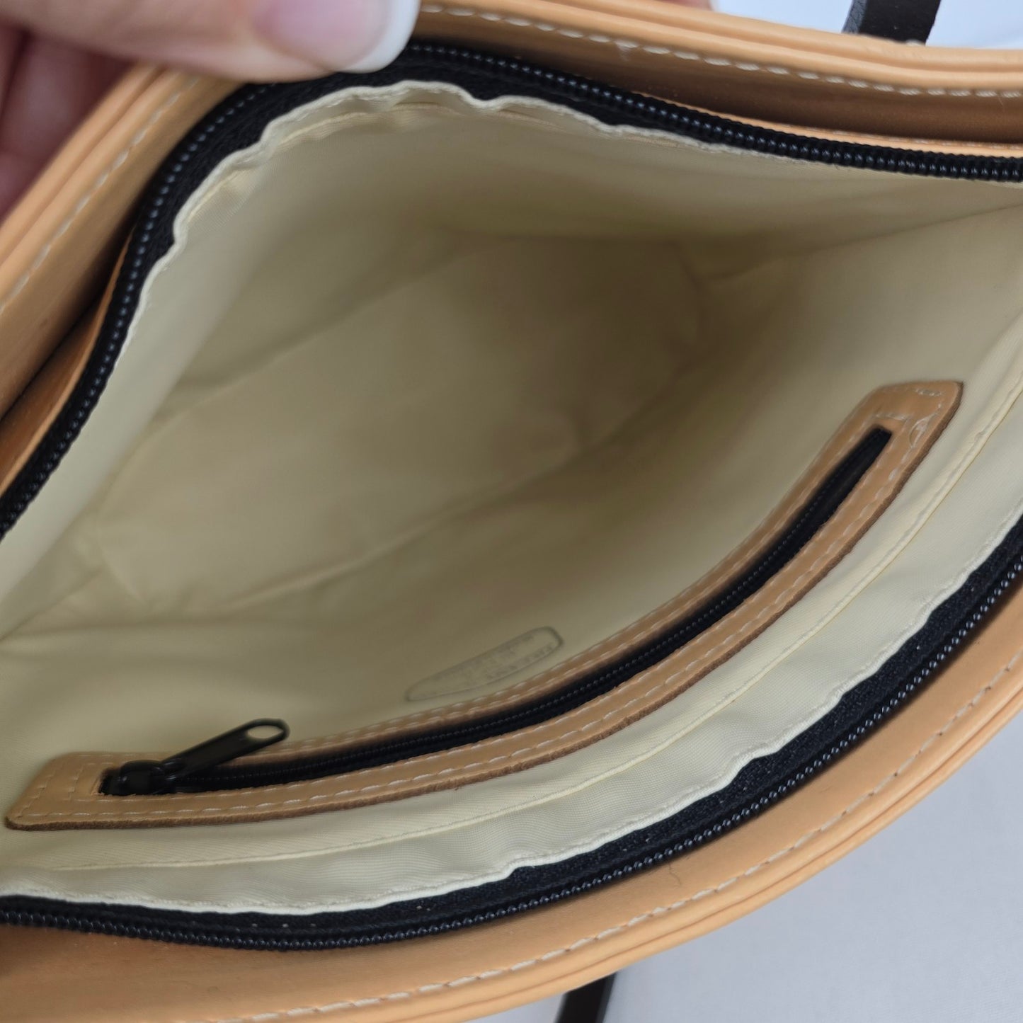 Vintage Tiffany & Fred Paris Brown & Black Leather Purse