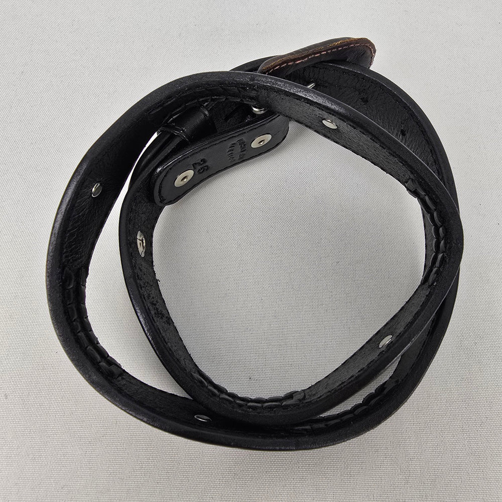 Black Leather Silver Studded Western Belt Size 26