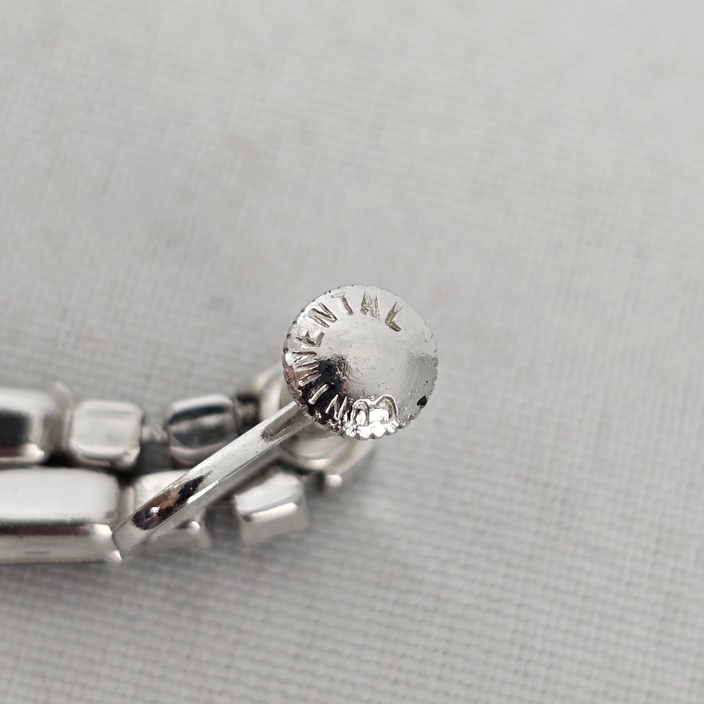 Vintage Continental Blue Crystal Screw Back Earrings