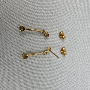 10K Gold Delicate Drop Earrings
