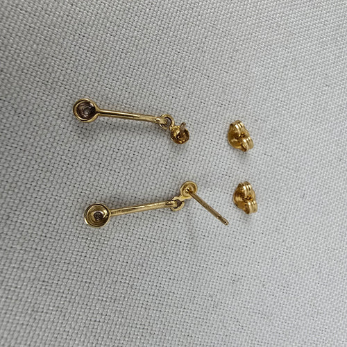 10K Gold Delicate Drop Earrings