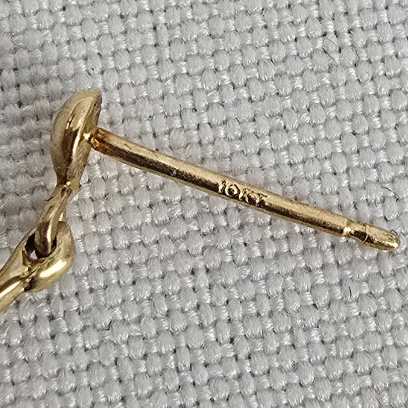 10K Gold Delicate Drop Earrings