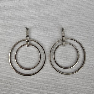 Boccia Titanium Silver Tone Hoop Earrings