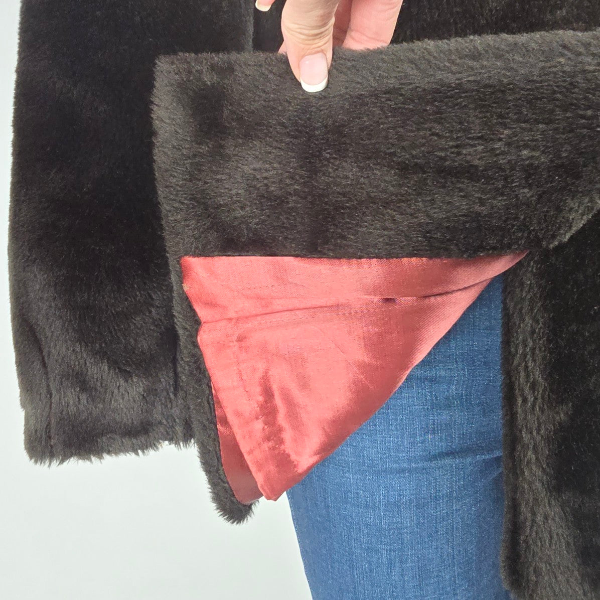 Vintage Brown Faux Fur Jacket Size M/L
