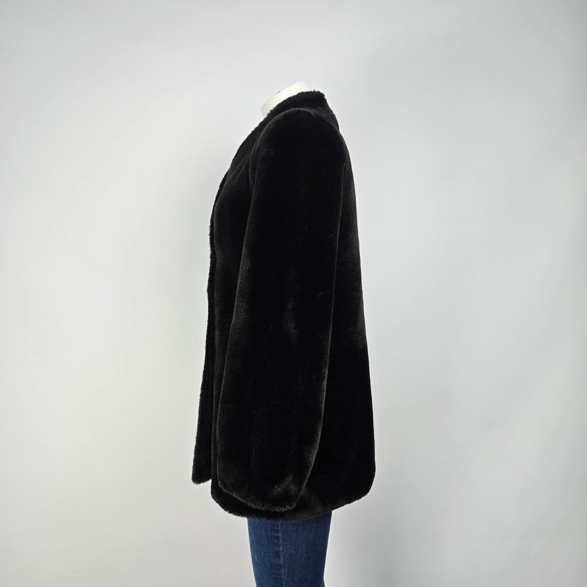 Vintage Brown Faux Fur Jacket Size M/L
