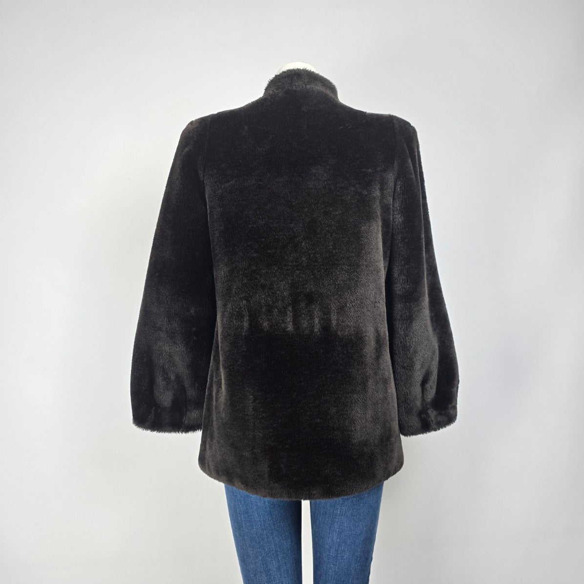 Vintage Brown Faux Fur Jacket Size M/L
