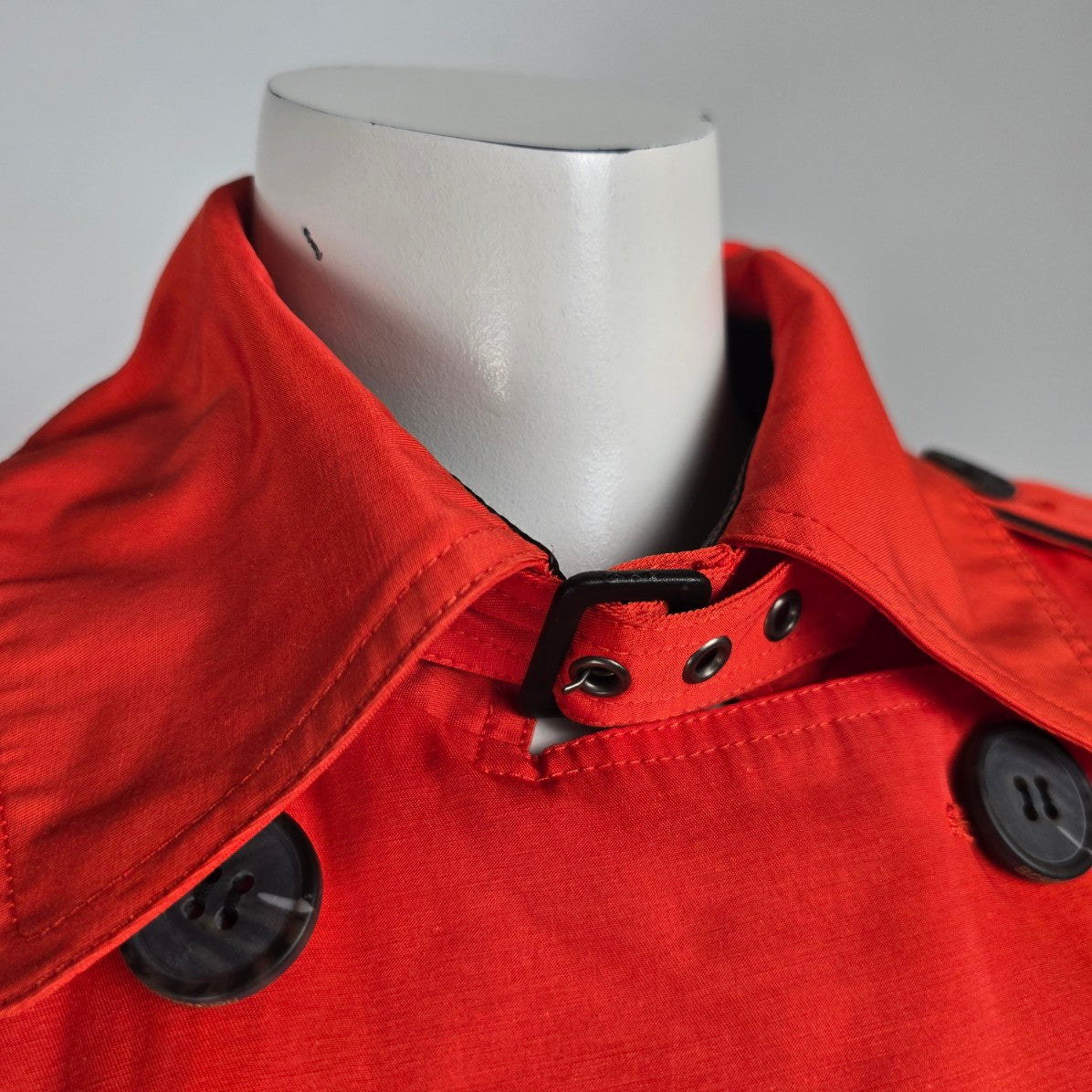 BCBG Orange Fit & Flare Double Breasted Trench Coat Size 1X